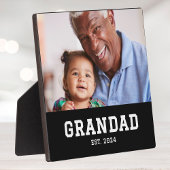Custom Grandad Established Modern Photo Fotoplaat