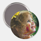 Custom Grandchild Photo Gift for Grandma Name Magneet (Voorkant / Achterkant)
