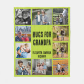 Custom Grandfather 10 Photo Collage Gift from Kids Fleece Deken (Voorkant)