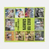 Custom Grandfather 10 Photo Collage Gift from Kids Fleece Deken (Voorkant (Horizontaal))