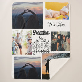 Custom Grandkids Pictures & Names Cozy Throw