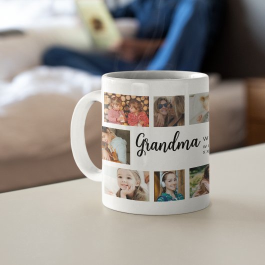 Custom Grandma 18 Photo Collage Koffiemok
