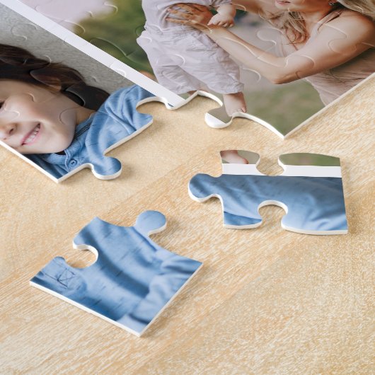 Custom Grandma 7 Photo Grandchildren Collage Legpuzzel (Zijkant)