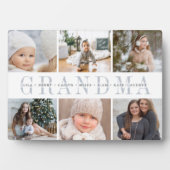 Custom Grandma Grandchildren Photo Collage Fotoplaat (voorkant)