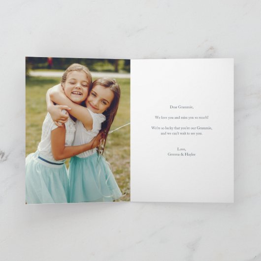 Custom Grandma Nickname Moederdag Kaart (Binnen)