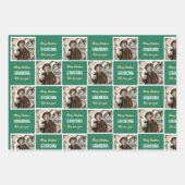 Custom Grandma Photo Funny Afbeelding Merry Kerstr Inpakpapier Vel (Voorkant 3)