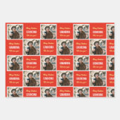 Custom Grandma Photo Funny Afbeelding Merry Kerstr Inpakpapier Vel (Voorkant 2)