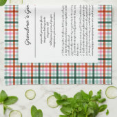 Custom Grandma Recipe Keepsake Christmas Theedoek (Gevouwen)
