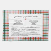 Custom Grandma Recipe Keepsake Christmas Theedoek (Horizontaal)