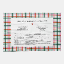 Custom Grandma Recipe Keepsake Christmas Theedoek