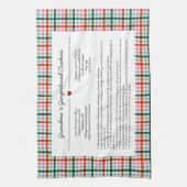 Custom Grandma Recipe Keepsake Christmas Theedoek (Verticaal)