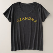 Custom Grandma Text Plus Size T Shirt Family Gift (Design voorkant)