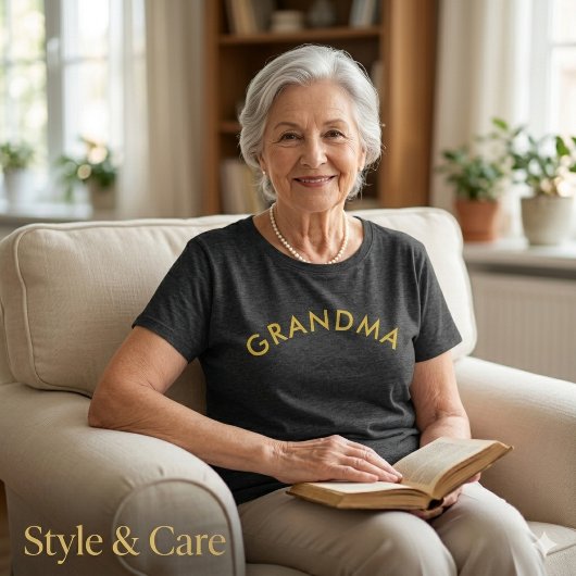 Custom Grandma Text Plus Size T Shirt Family Gift