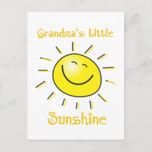 Custom Grandma's Little Sunshine Fun Sun Briefkaart