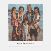 Custom Grandparent Blanket Fleece Photo Gift Idea (Voorkant)