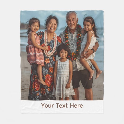 Custom Grandparent Blanket Fleece Photo Gift Idea (Voorkant)