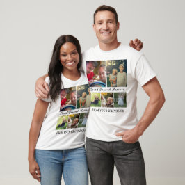 Custom Grandparents Day Shirt – 5 Photo Gift Tee