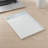 Custom Graph Paper Logo Pad (Grid Sheets, Squares) Notitieblok