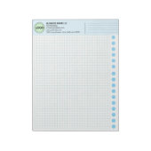 Custom Graph Paper Logo Pad (Grid Sheets, Squares) Notitieblok (Linkerzijde)