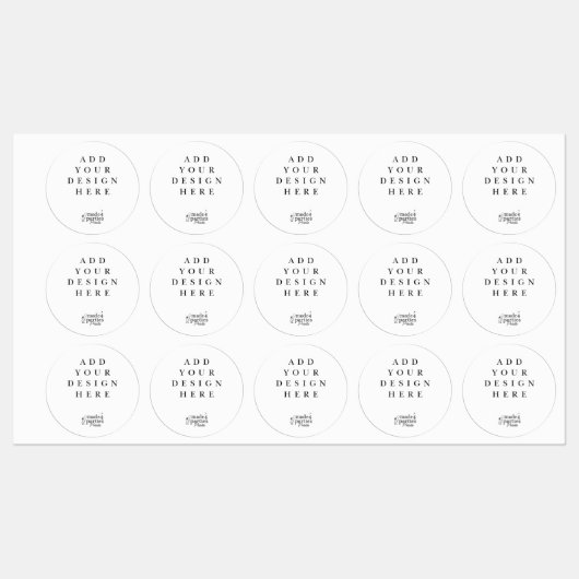 Custom Graphic Classic Round Sticker Labels (Vel)