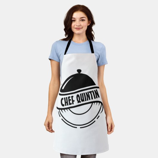 Custom Grappig Chef Schort (Gedragen)