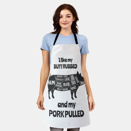 Custom Grappig Chef Schort (Gedragen)