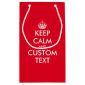 Custom grappig houden kalme meme Kerstmis cadeau t Klein Cadeauzakje (Achterkant)