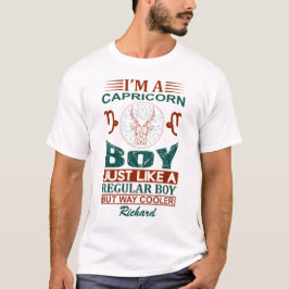 Custom Grappig Ik ben een Steenbok Jongen Zodiac T T-shirt