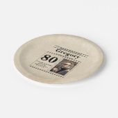 Custom Grappig Quote Retro Krant 80e Verjaardag Papieren Bordje (Gekanteld)