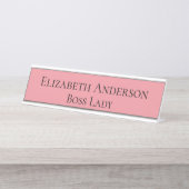 Custom Grappige baas Lady Kleine Bedrijf Eigenaar Bureau Naambordje (Voorkant)