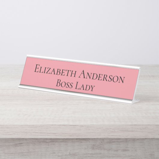 Custom Grappige baas Lady Kleine Bedrijf Eigenaar Bureau Naambordje (Voorkant)