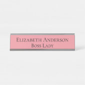 Custom Grappige baas Lady Kleine Bedrijf Eigenaar Bureau Naambordje (Voorkant)