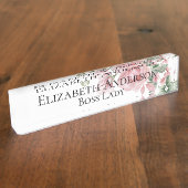 Custom Grappige baas Lady Kleine Bedrijf Eigenaar Naambordje (Zijkant)