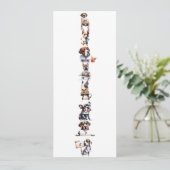 Custom Grappige Honden met Signs Countdown Nieuwja Feestdagenkaart (Staand voorkant)