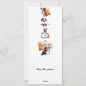 Custom Grappige Honden met Signs Countdown Nieuwja Feestdagenkaart (Achterkant)