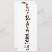 Custom Grappige Honden met Signs Countdown Nieuwja Feestdagenkaart (Voorkant / Achterkant)