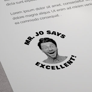 Custom Grappige Leraar Foto Uitstekend Rubberstempel