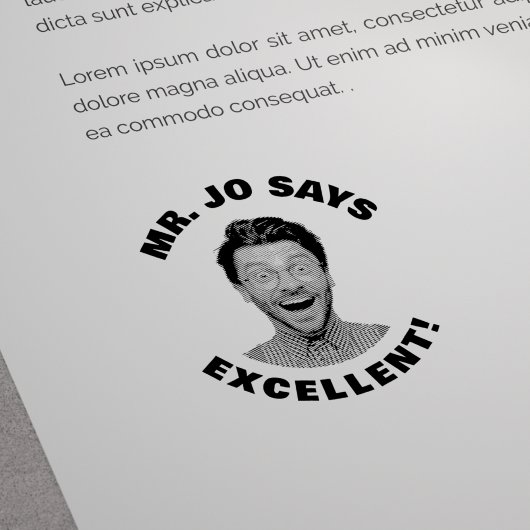 Custom Grappige Leraar Foto Uitstekend Rubberstempel