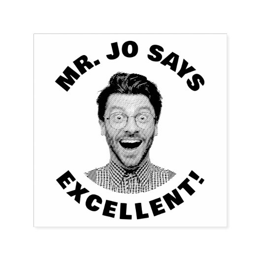 Custom Grappige Leraar Foto Uitstekend Zelfinktende Stempel (Design)