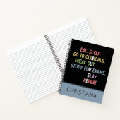 Custom Grappige Verpleegkunde School Student Verpl Notitieboek (Binnen)