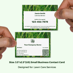 Custom Grass Afbeelding Groen Wit Logo CTA Lijst Q Visitekaartje