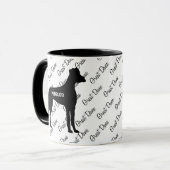 CUSTOM Great Dane Dog Silhouette Mok (Voorkant links)