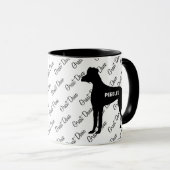 CUSTOM Great Dane Dog Silhouette Mok (Voorkant rechts)