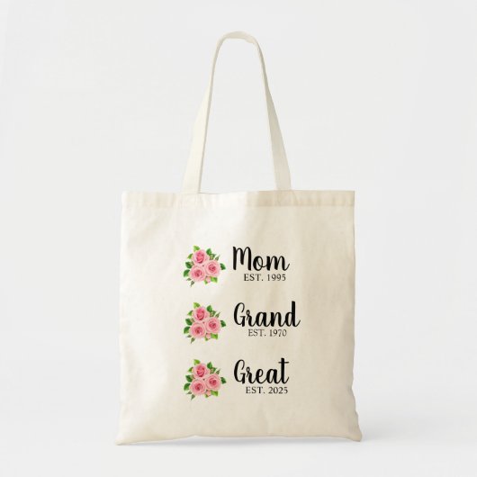Custom Great Grandma Tote Bag Personalized Grandma (Voorkant)