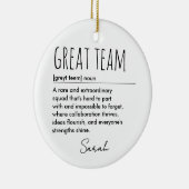 Custom Great Team Definition Personalized Keramisch Ornament (Rechts)