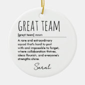 Custom Great Team Definition Personalized Keramisch Ornament (Voorkant)