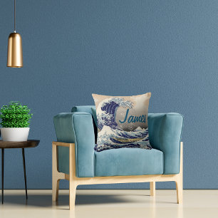 Custom Great Wave traditionele Japanse kunst Kussen