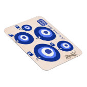 Custom Greek evil eye illustration with lizzard  Magneet (Rechterzijde)