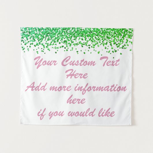 Custom Green Backdrop Anniversary Party Photo Prop Wandkleed (Voorkant (horizontaal))