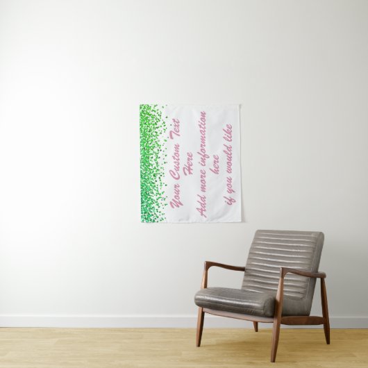 Custom Green Backdrop Anniversary Party Photo Prop Wandkleed (In situ)